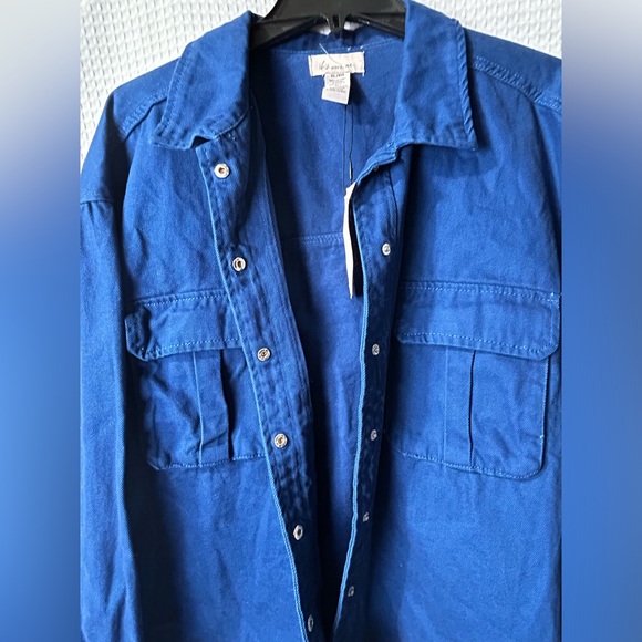 IF IT WERE ME snap front oversized trucker layering utility jacket coat NWT - Picture 3 of 8